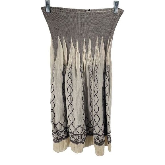 Anthropologie Lapis Women’s Stretch Strapless Lapis Tube Dress skirt Tan One Siz - Picture 5 of 12